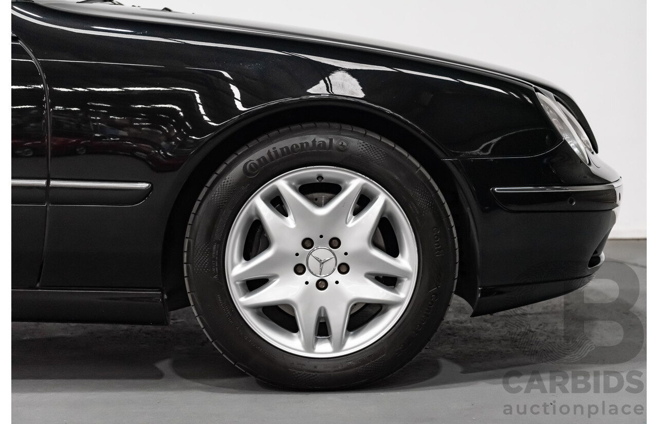 9/2001 Mercedes Benz CL500 W215 2d Coupe Obsidian Black V8 5.0L