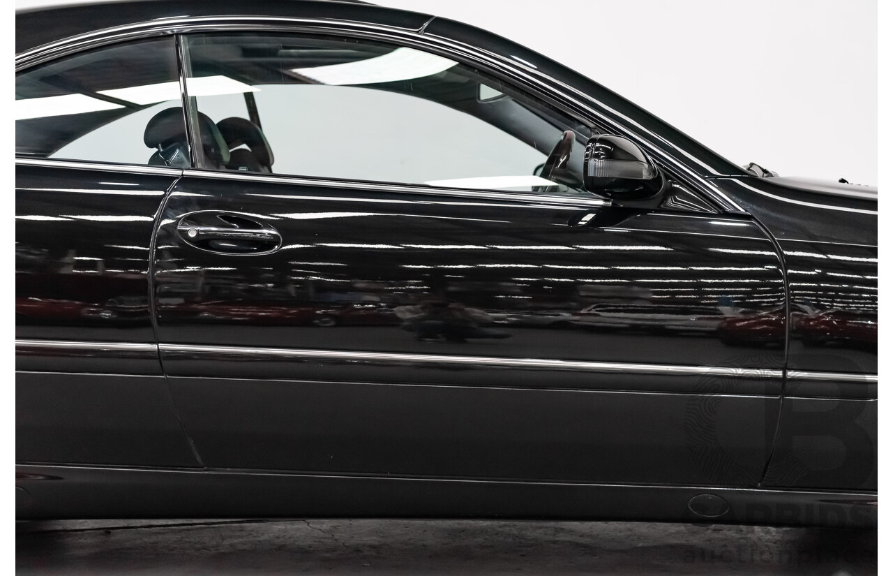 9/2001 Mercedes Benz CL500 W215 2d Coupe Obsidian Black V8 5.0L