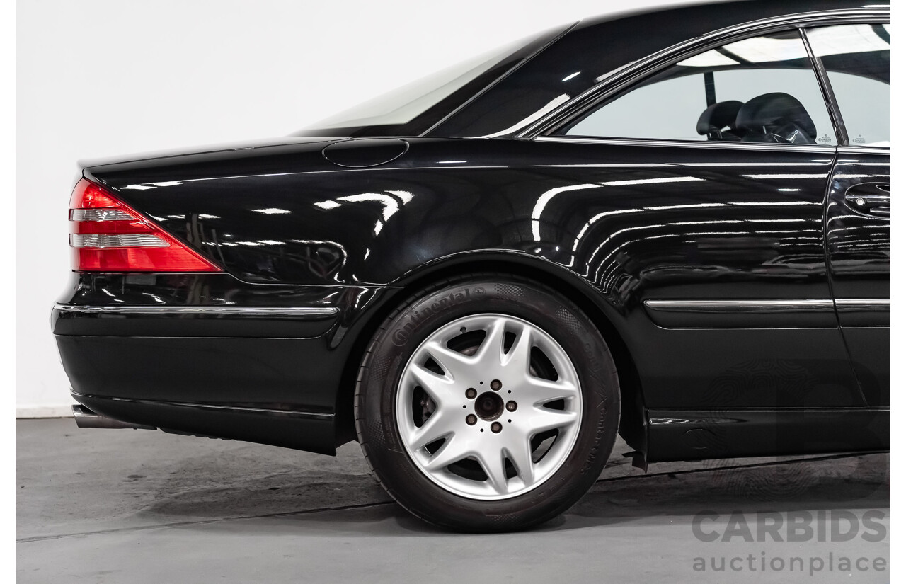 9/2001 Mercedes Benz CL500 W215 2d Coupe Obsidian Black V8 5.0L