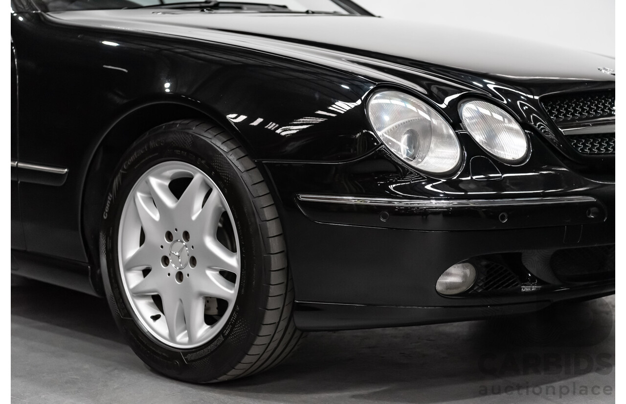 9/2001 Mercedes Benz CL500 W215 2d Coupe Obsidian Black V8 5.0L