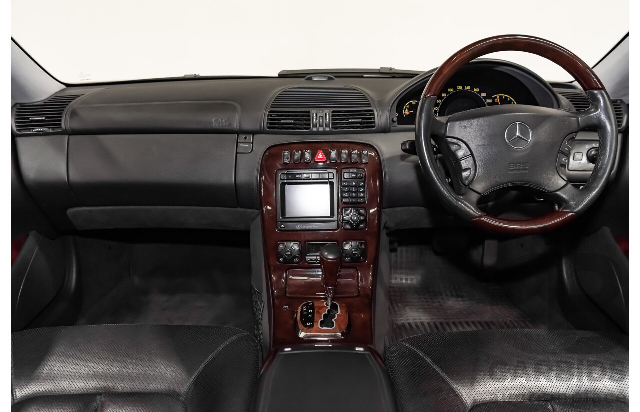 9/2001 Mercedes Benz CL500 W215 2d Coupe Obsidian Black V8 5.0L