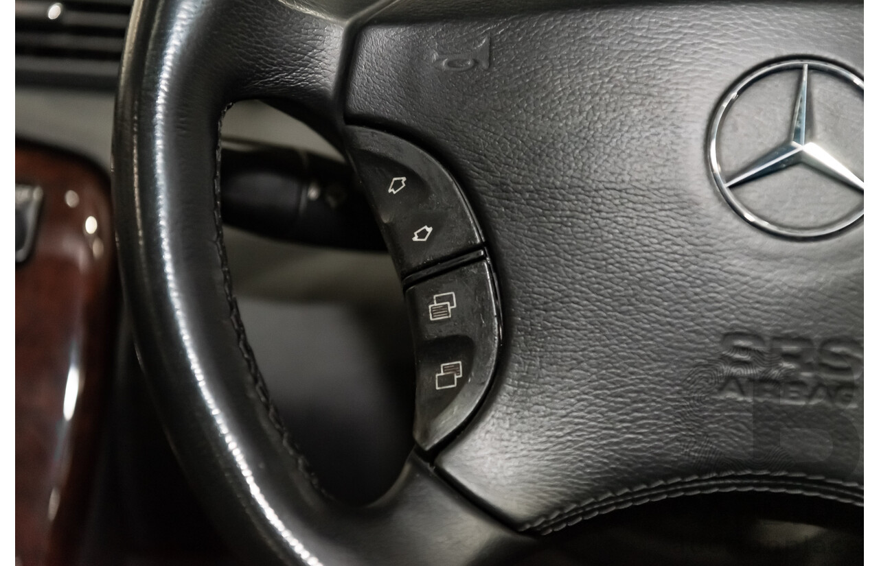 9/2001 Mercedes Benz CL500 W215 2d Coupe Obsidian Black V8 5.0L