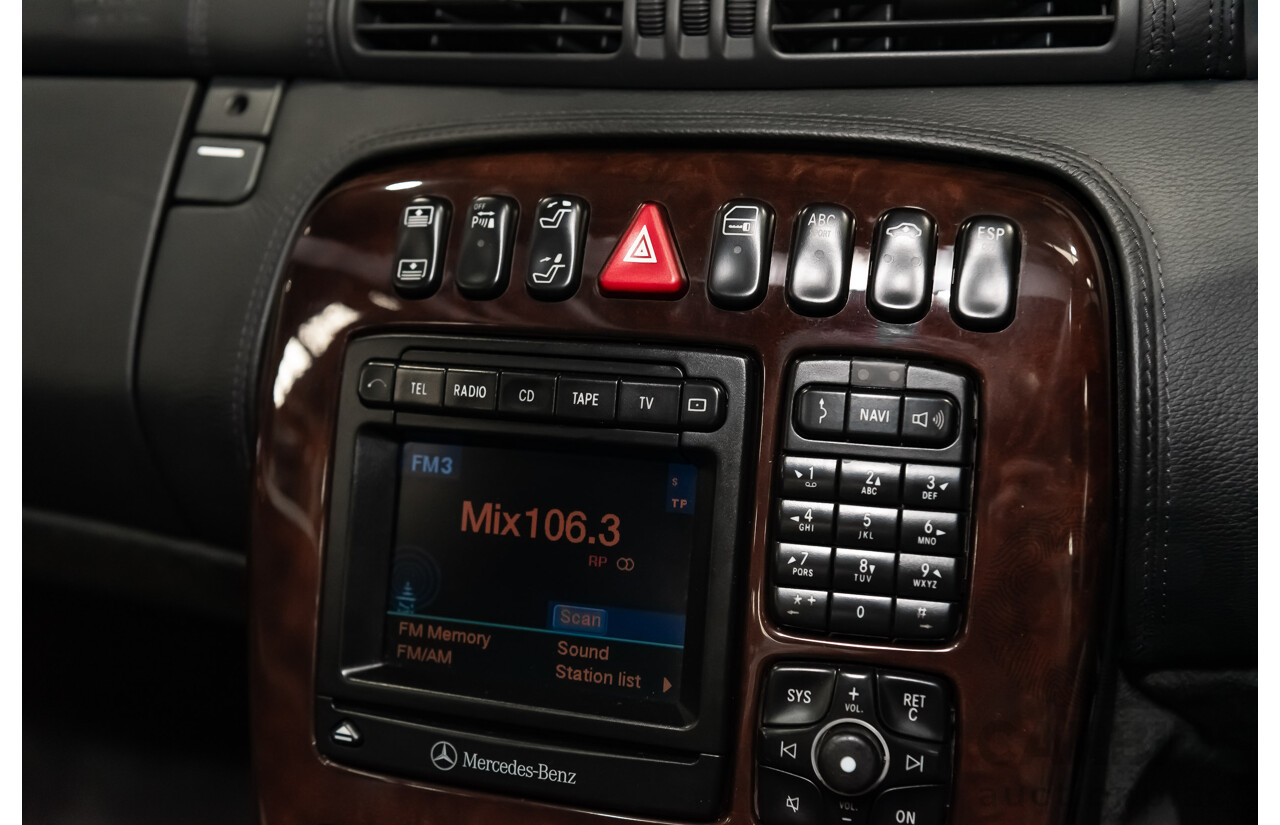 9/2001 Mercedes Benz CL500 W215 2d Coupe Obsidian Black V8 5.0L