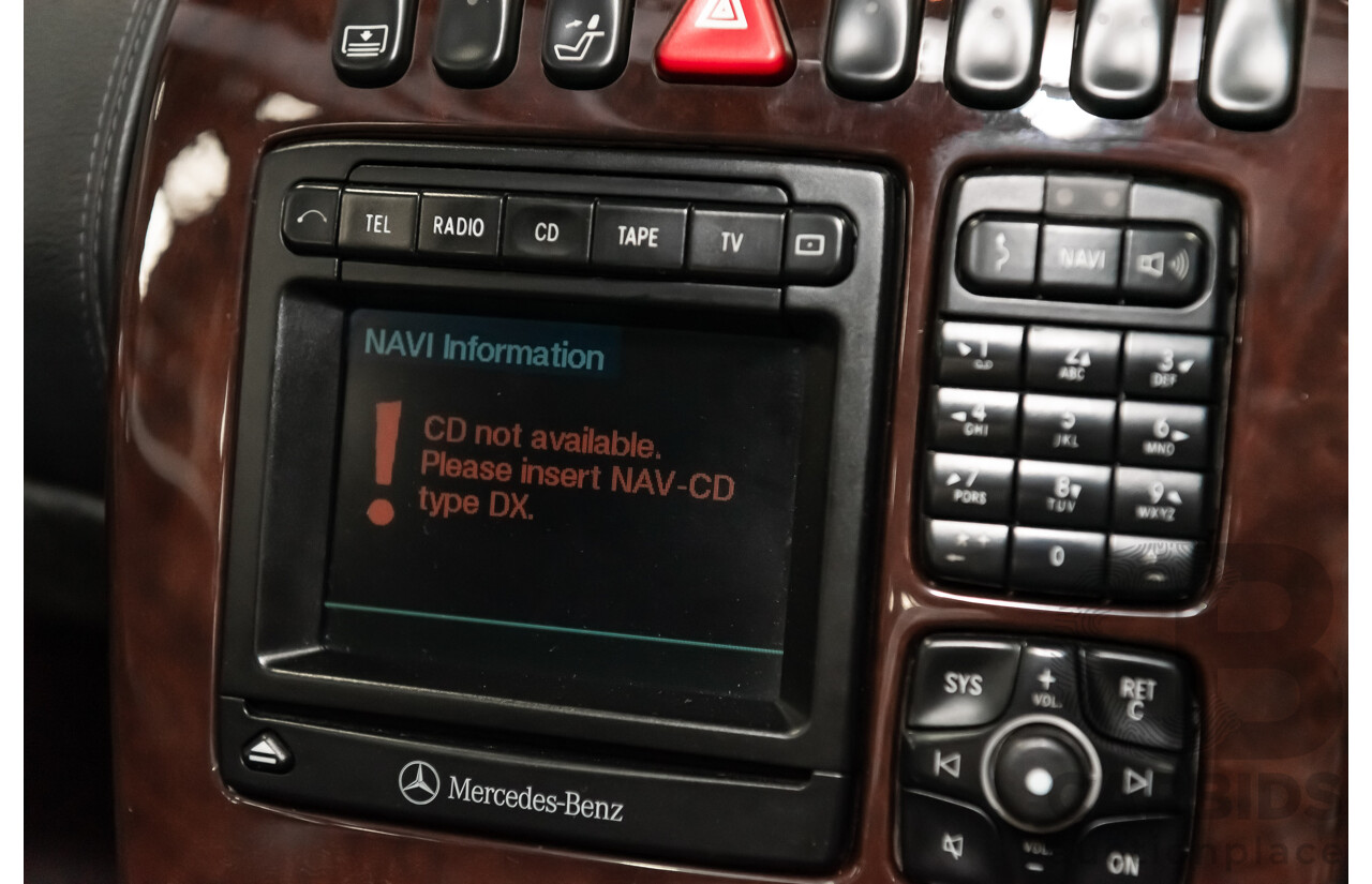 9/2001 Mercedes Benz CL500 W215 2d Coupe Obsidian Black V8 5.0L