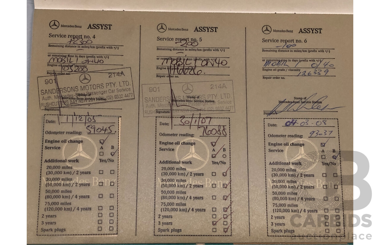 9/2001 Mercedes Benz CL500 W215 2d Coupe Obsidian Black V8 5.0L