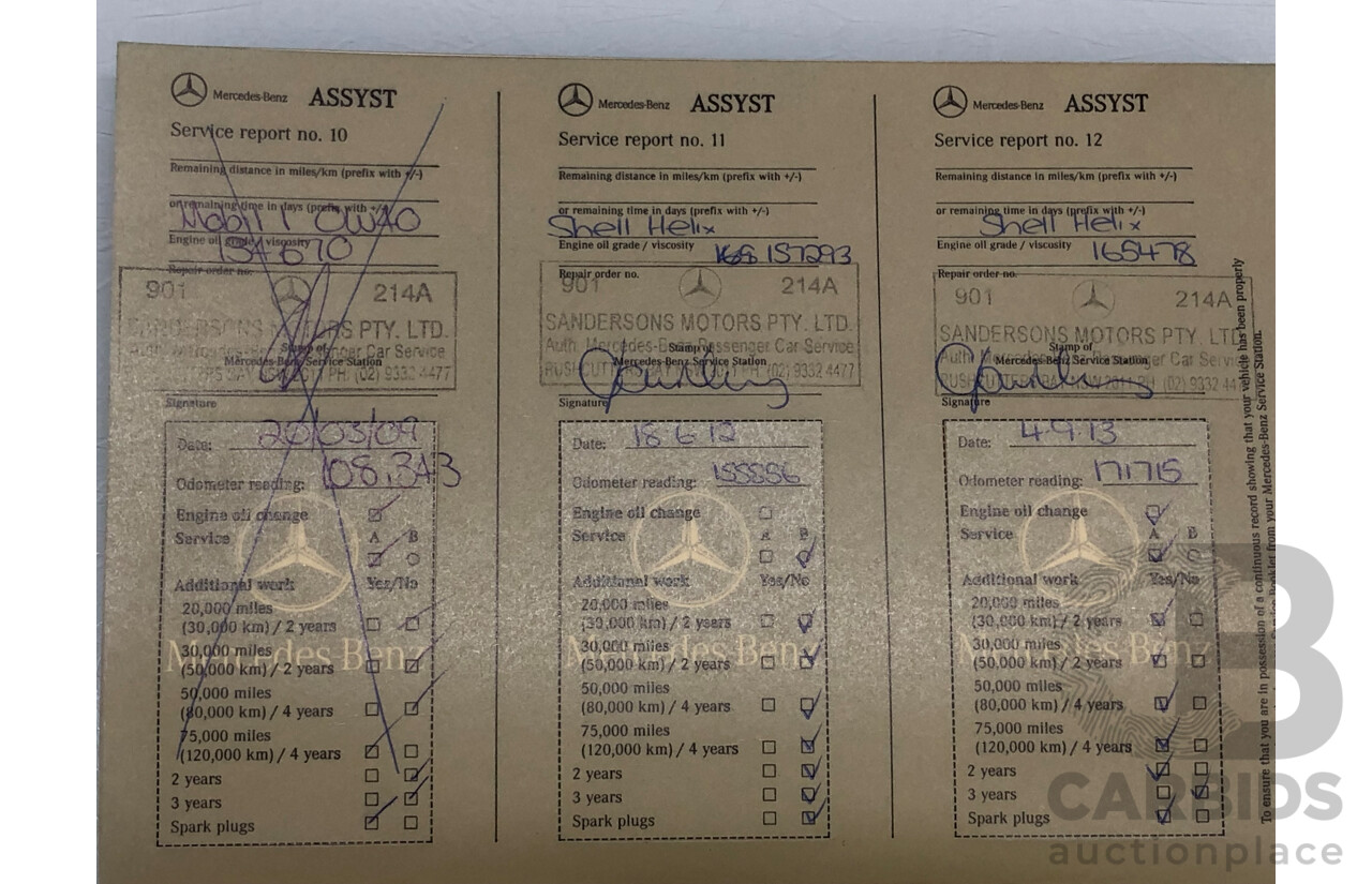 9/2001 Mercedes Benz CL500 W215 2d Coupe Obsidian Black V8 5.0L