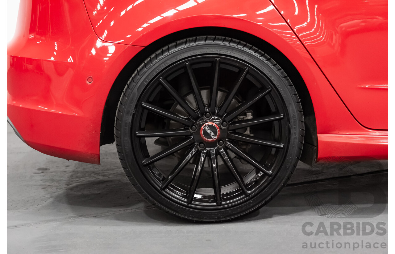 1/2014 Audi A3 Sportback 1.8 TFSI Quattro (AWD) S-Line Package Ambition 8V 5d Hatchback Red Turbo 1.8L