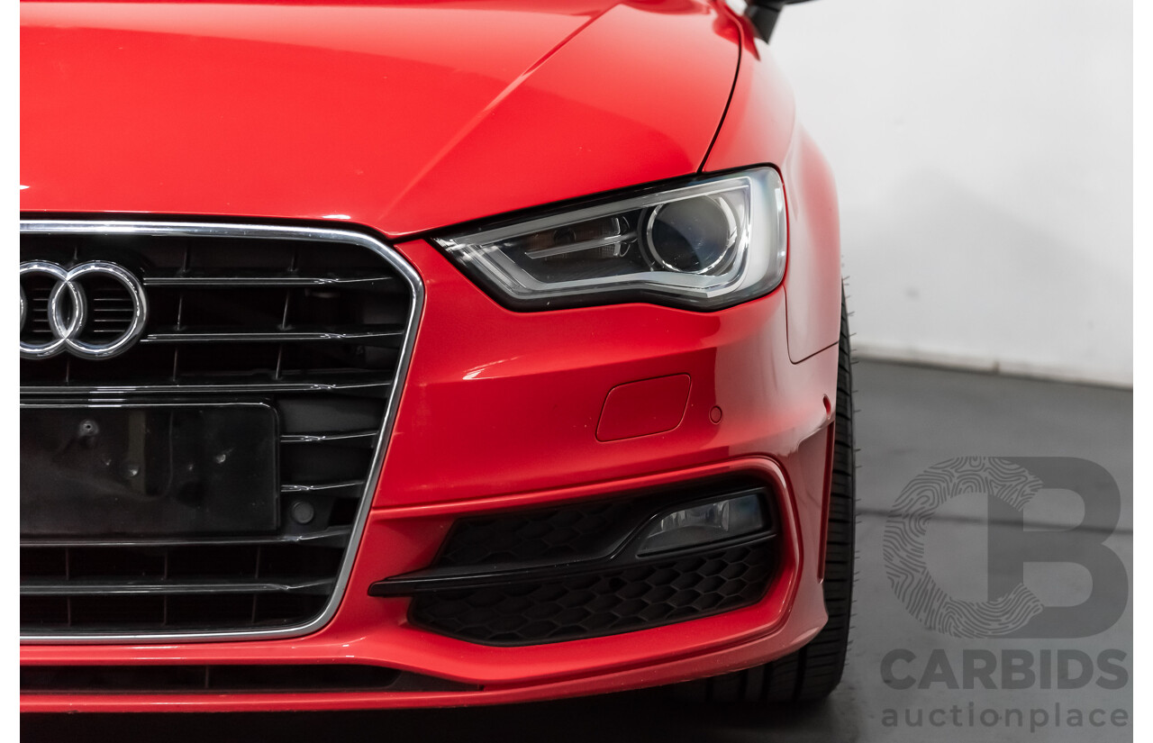 1/2014 Audi A3 Sportback 1.8 TFSI Quattro (AWD) S-Line Package Ambition 8V 5d Hatchback Red Turbo 1.8L