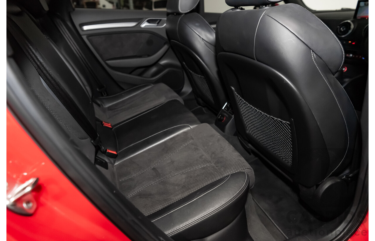 1/2014 Audi A3 Sportback 1.8 TFSI Quattro (AWD) S-Line Package Ambition 8V 5d Hatchback Red Turbo 1.8L