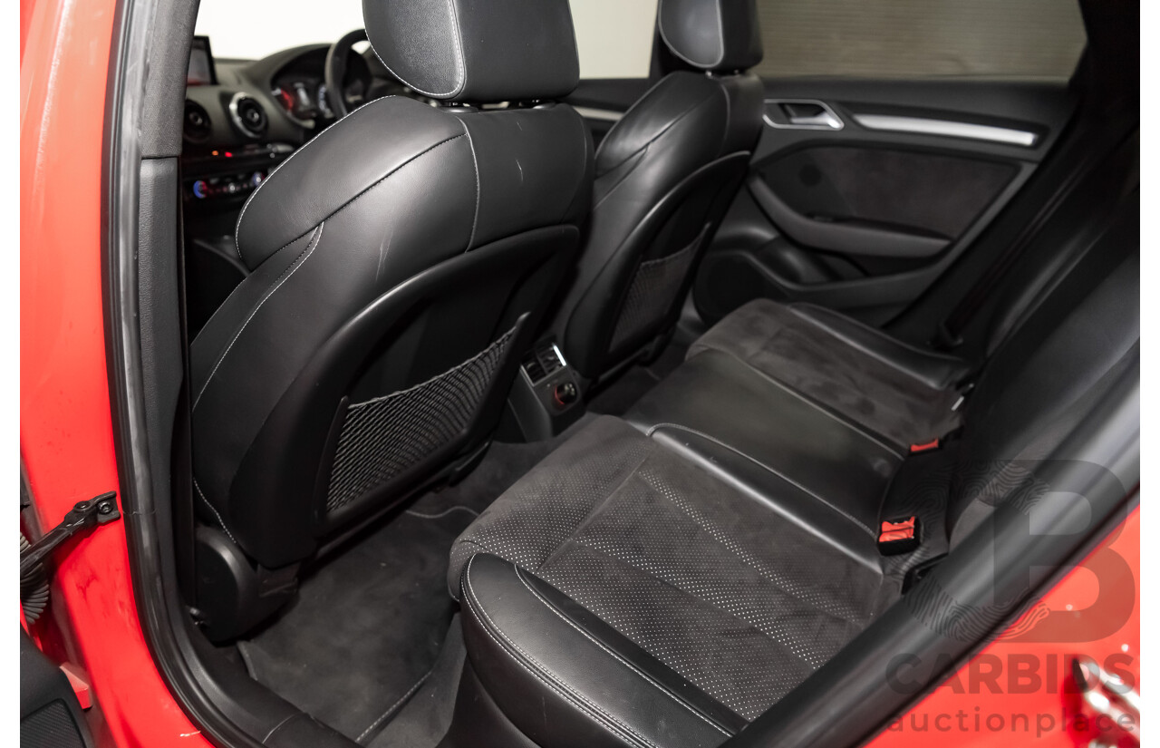 1/2014 Audi A3 Sportback 1.8 TFSI Quattro (AWD) S-Line Package Ambition 8V 5d Hatchback Red Turbo 1.8L