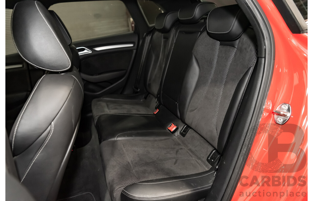 1/2014 Audi A3 Sportback 1.8 TFSI Quattro (AWD) S-Line Package Ambition 8V 5d Hatchback Red Turbo 1.8L