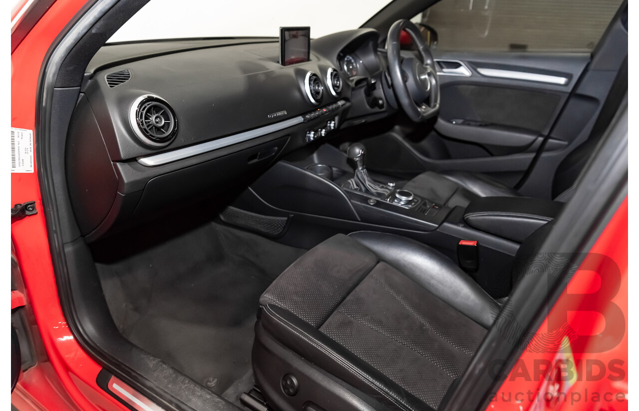 1/2014 Audi A3 Sportback 1.8 TFSI Quattro (AWD) S-Line Package Ambition 8V 5d Hatchback Red Turbo 1.8L