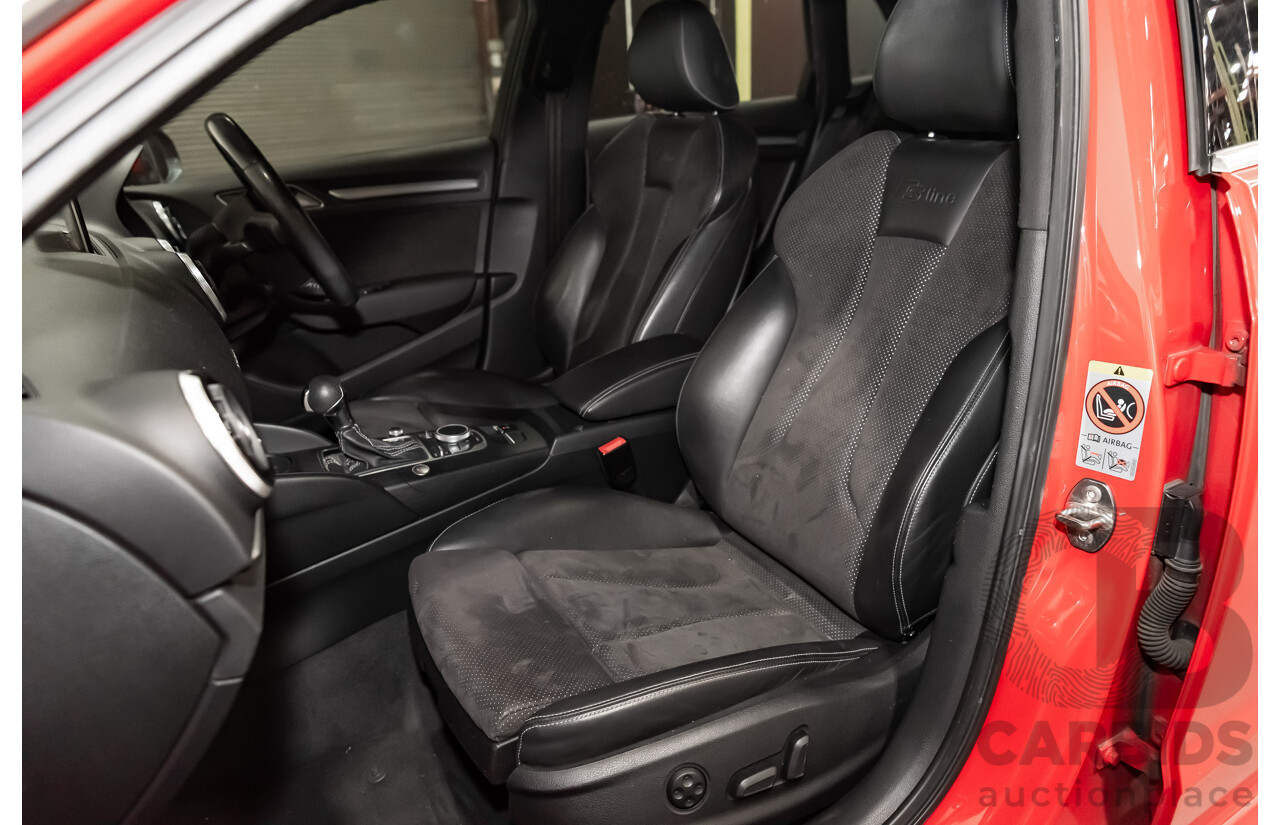 1/2014 Audi A3 Sportback 1.8 TFSI Quattro (AWD) S-Line Package Ambition 8V 5d Hatchback Red Turbo 1.8L