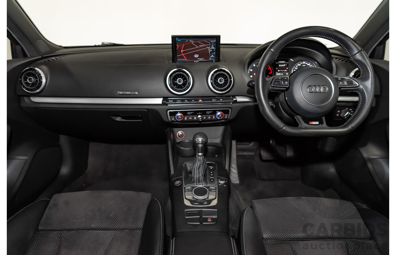 1/2014 Audi A3 Sportback 1.8 TFSI Quattro (AWD) S-Line Package Ambition 8V 5d Hatchback Red Turbo 1.8L