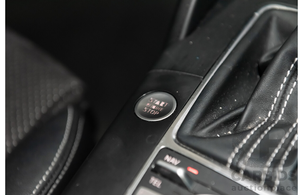 1/2014 Audi A3 Sportback 1.8 TFSI Quattro (AWD) S-Line Package Ambition 8V 5d Hatchback Red Turbo 1.8L