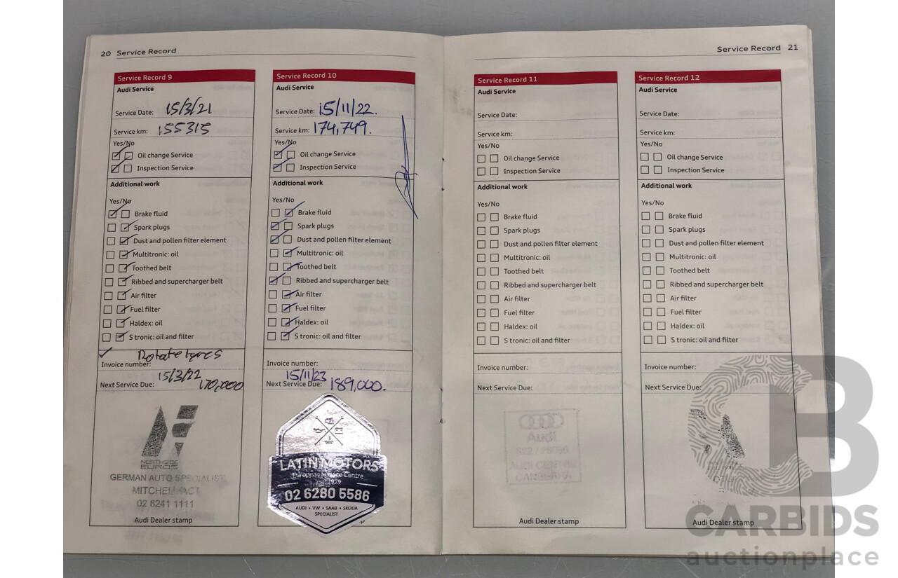 1/2014 Audi A3 Sportback 1.8 TFSI Quattro (AWD) S-Line Package Ambition 8V 5d Hatchback Red Turbo 1.8L