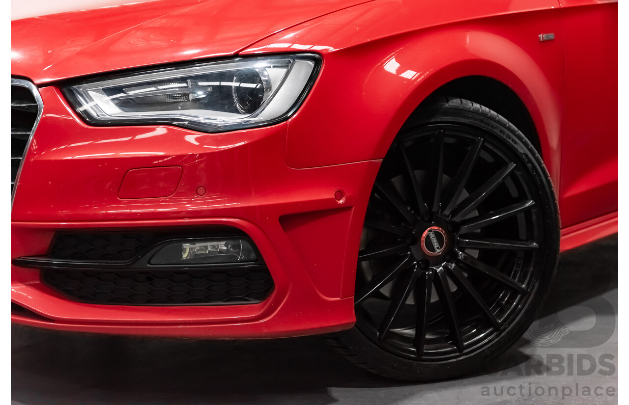 1/2014 Audi A3 Sportback 1.8 TFSI Quattro (AWD) S-Line Package Ambition 8V 5d Hatchback Red Turbo 1.8L