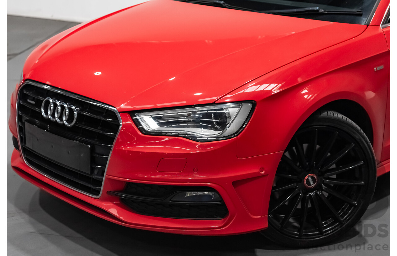 1/2014 Audi A3 Sportback 1.8 TFSI Quattro (AWD) S-Line Package Ambition 8V 5d Hatchback Red Turbo 1.8L