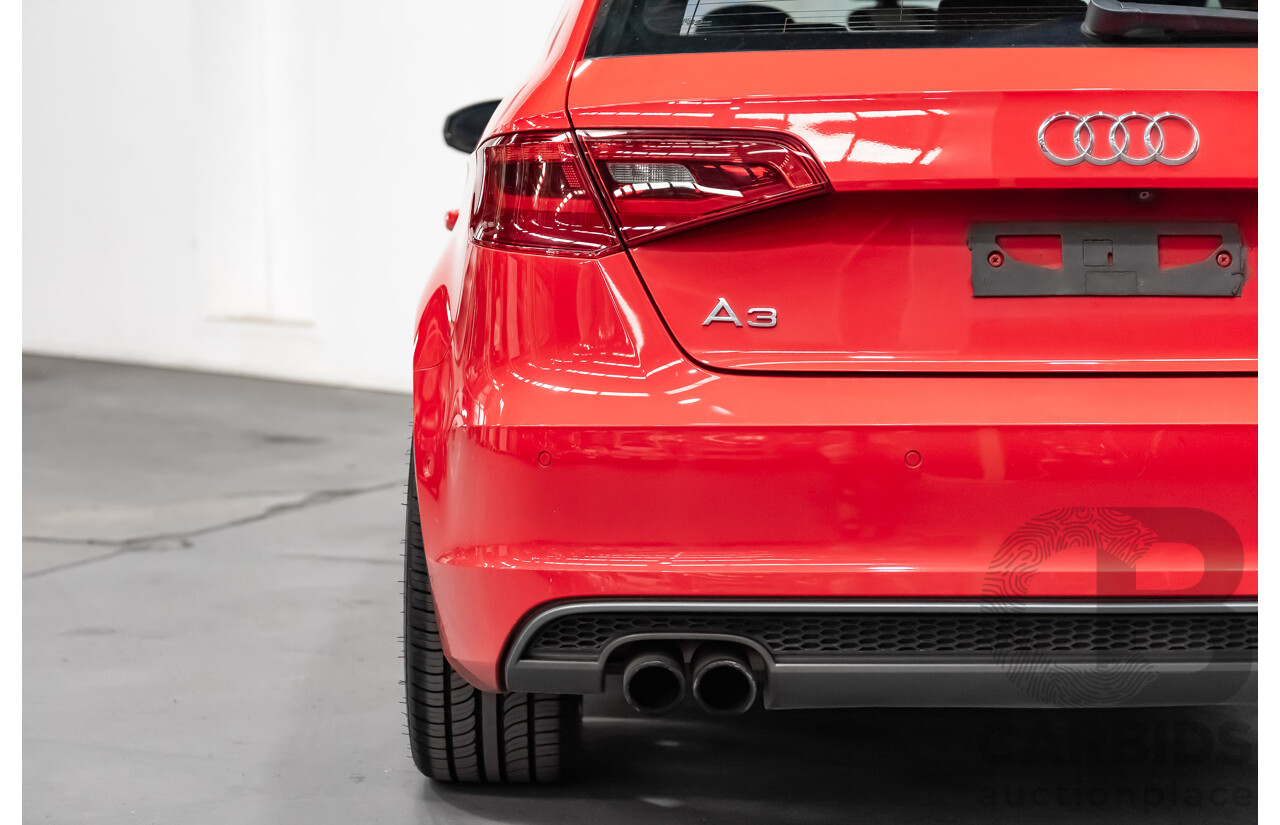 1/2014 Audi A3 Sportback 1.8 TFSI Quattro (AWD) S-Line Package Ambition 8V 5d Hatchback Red Turbo 1.8L