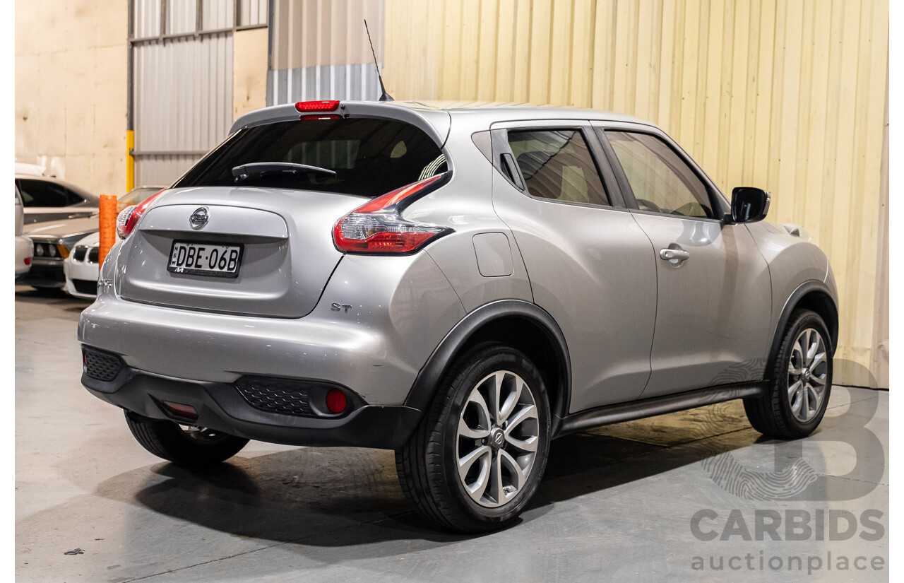 11/2015 Nissan Juke ST (fwd) F15 4d Wagon Silver 1.6L