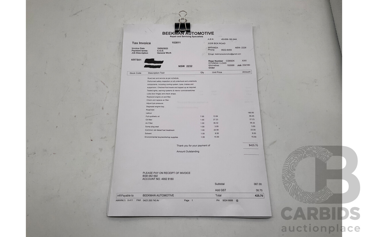 9/2018 Hyundai iLoad TQ-V MY19 (TQ4) 4d Van White Turbo Diesel 2.5L