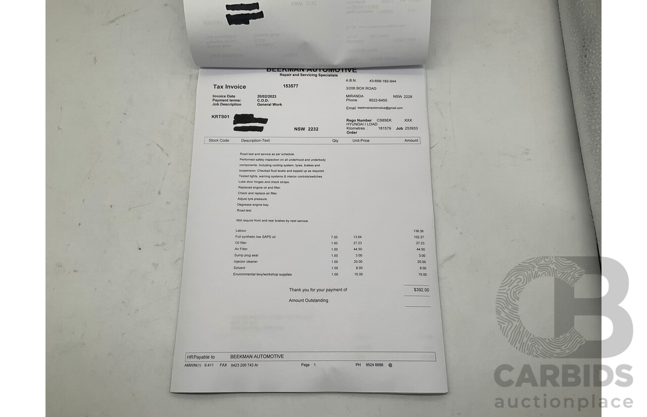 9/2018 Hyundai iLoad TQ-V MY19 (TQ4) 4d Van White Turbo Diesel 2.5L