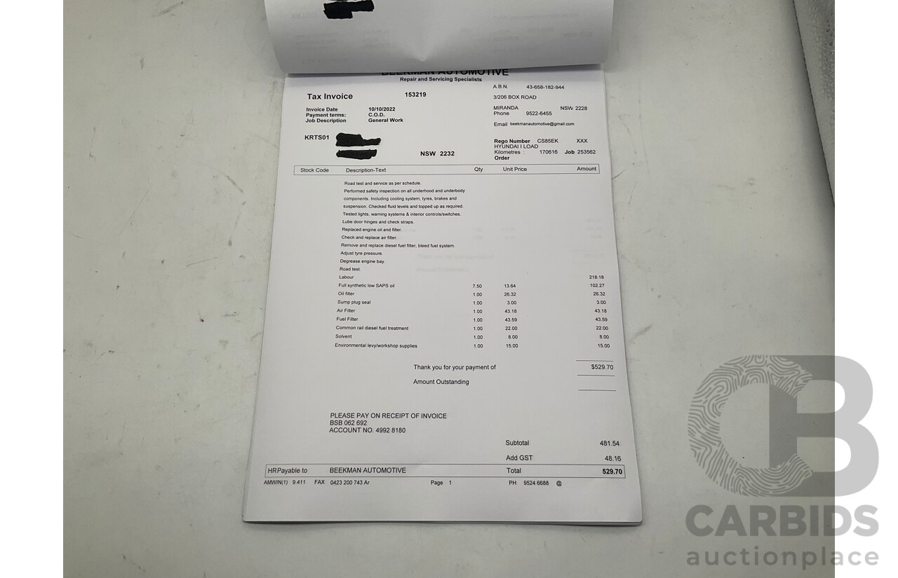 9/2018 Hyundai iLoad TQ-V MY19 (TQ4) 4d Van White Turbo Diesel 2.5L