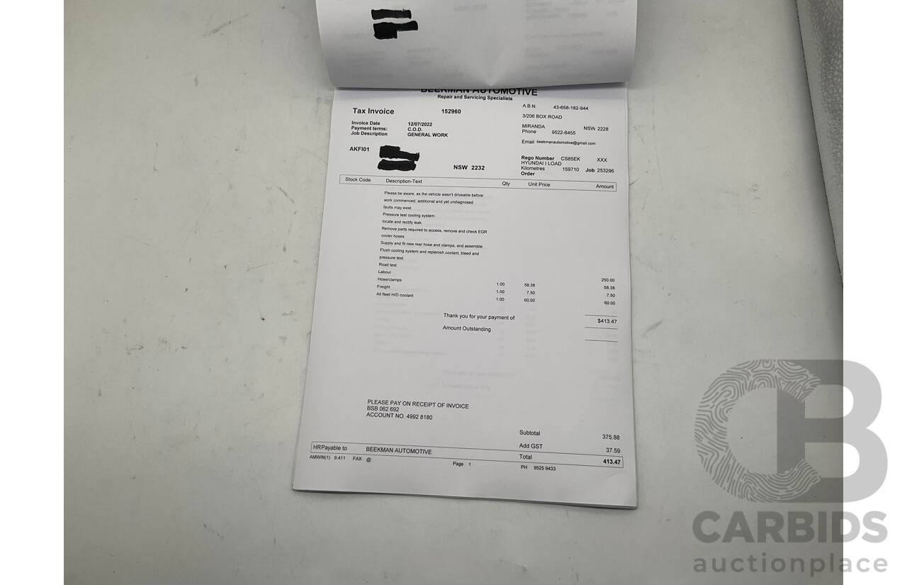 9/2018 Hyundai iLoad TQ-V MY19 (TQ4) 4d Van White Turbo Diesel 2.5L