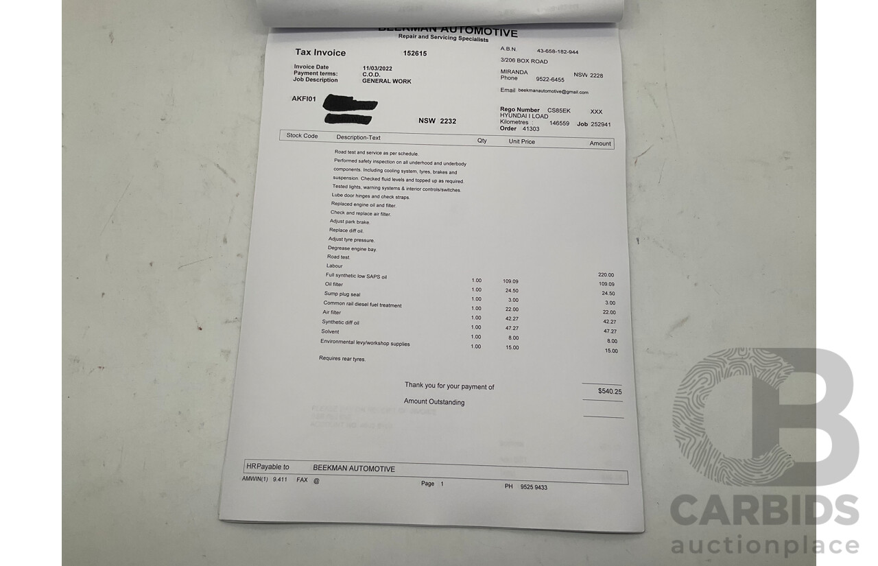 9/2018 Hyundai iLoad TQ-V MY19 (TQ4) 4d Van White Turbo Diesel 2.5L