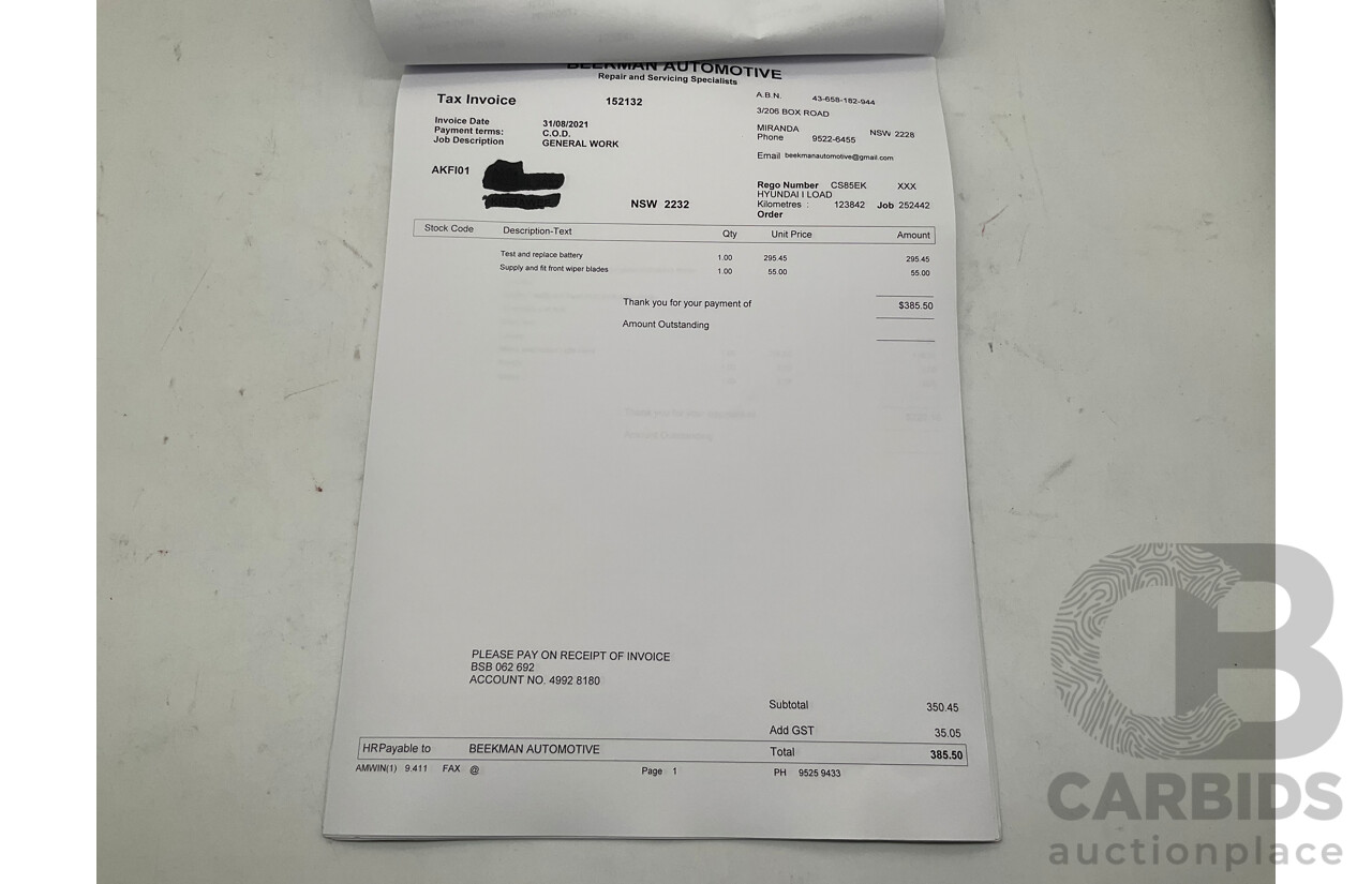 9/2018 Hyundai iLoad TQ-V MY19 (TQ4) 4d Van White Turbo Diesel 2.5L