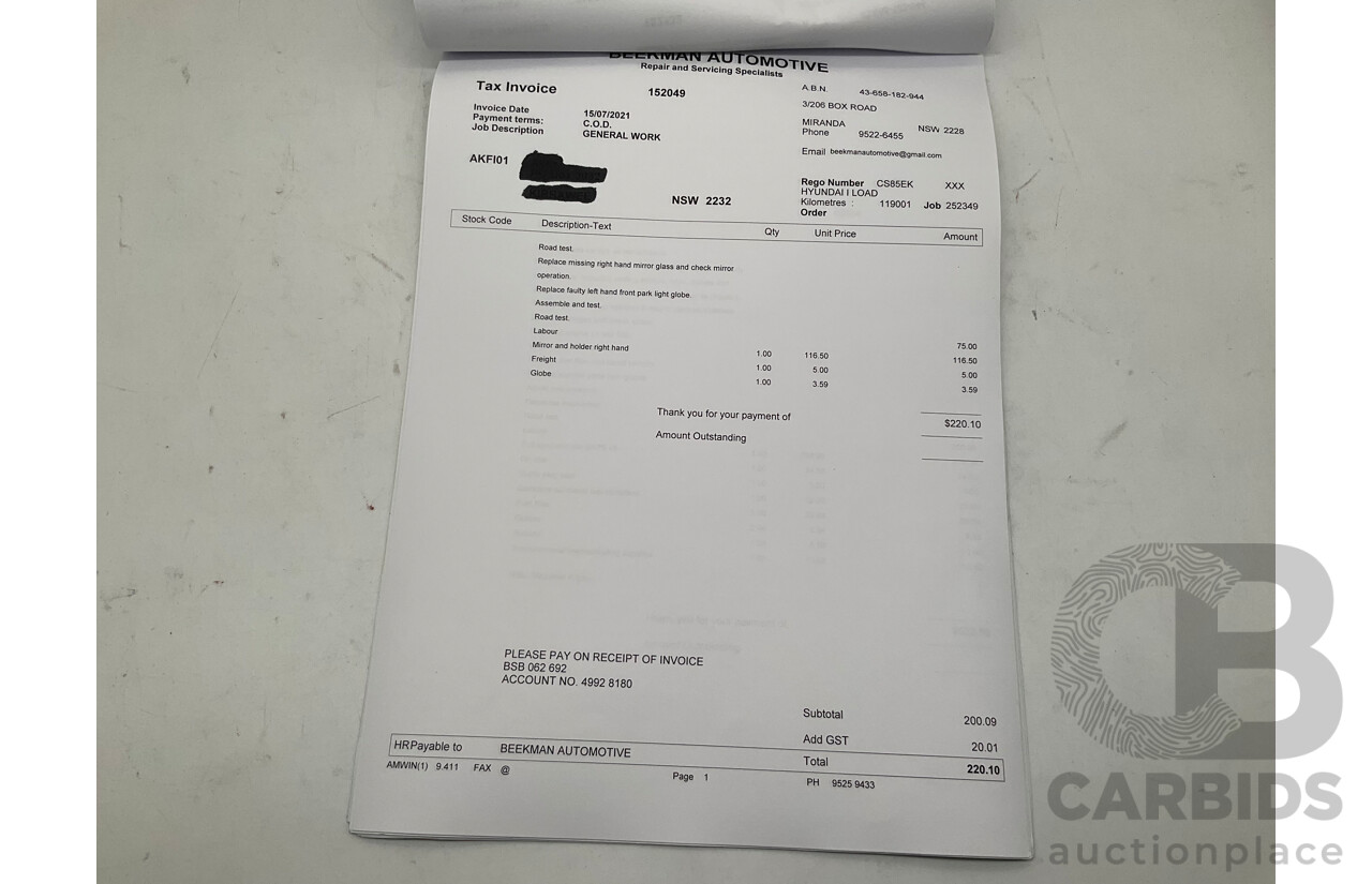 9/2018 Hyundai iLoad TQ-V MY19 (TQ4) 4d Van White Turbo Diesel 2.5L