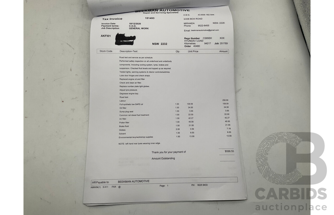 9/2018 Hyundai iLoad TQ-V MY19 (TQ4) 4d Van White Turbo Diesel 2.5L