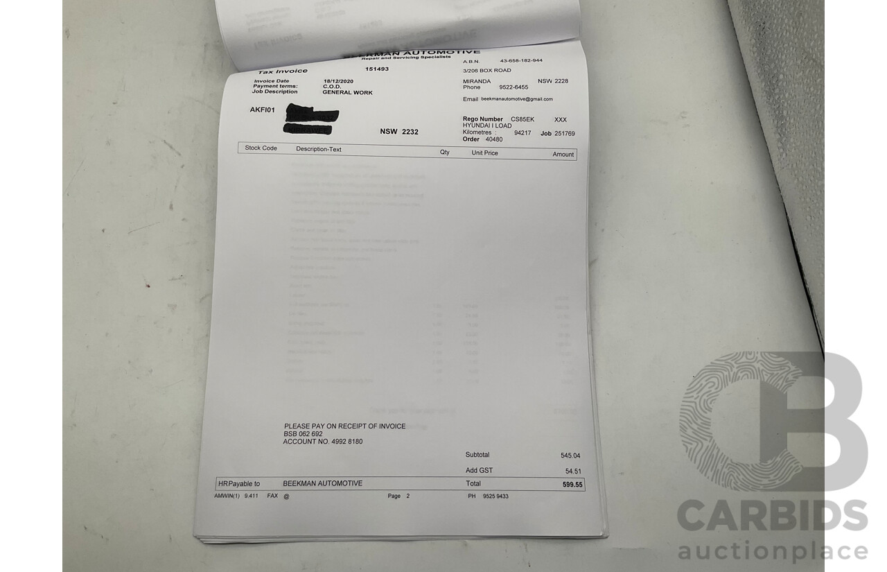 9/2018 Hyundai iLoad TQ-V MY19 (TQ4) 4d Van White Turbo Diesel 2.5L