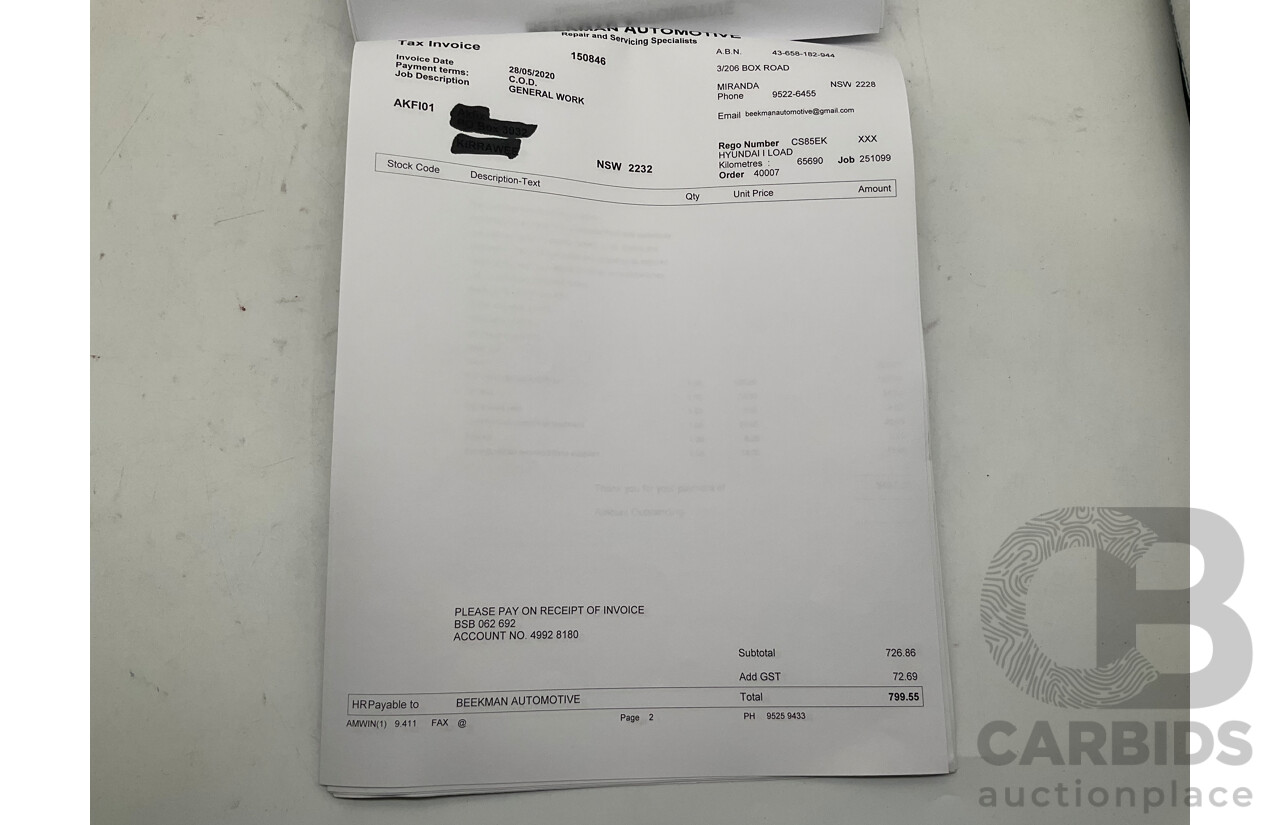 9/2018 Hyundai iLoad TQ-V MY19 (TQ4) 4d Van White Turbo Diesel 2.5L