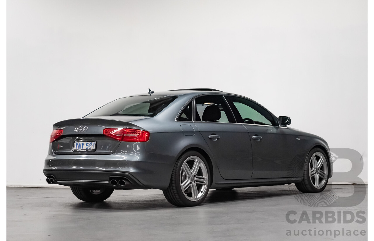 1/2013 Audi S4 3.0 TFSI Quattro (AWD) B8 (8K) MY13 4d Sedan Grey V6 Supercharged 3.0L