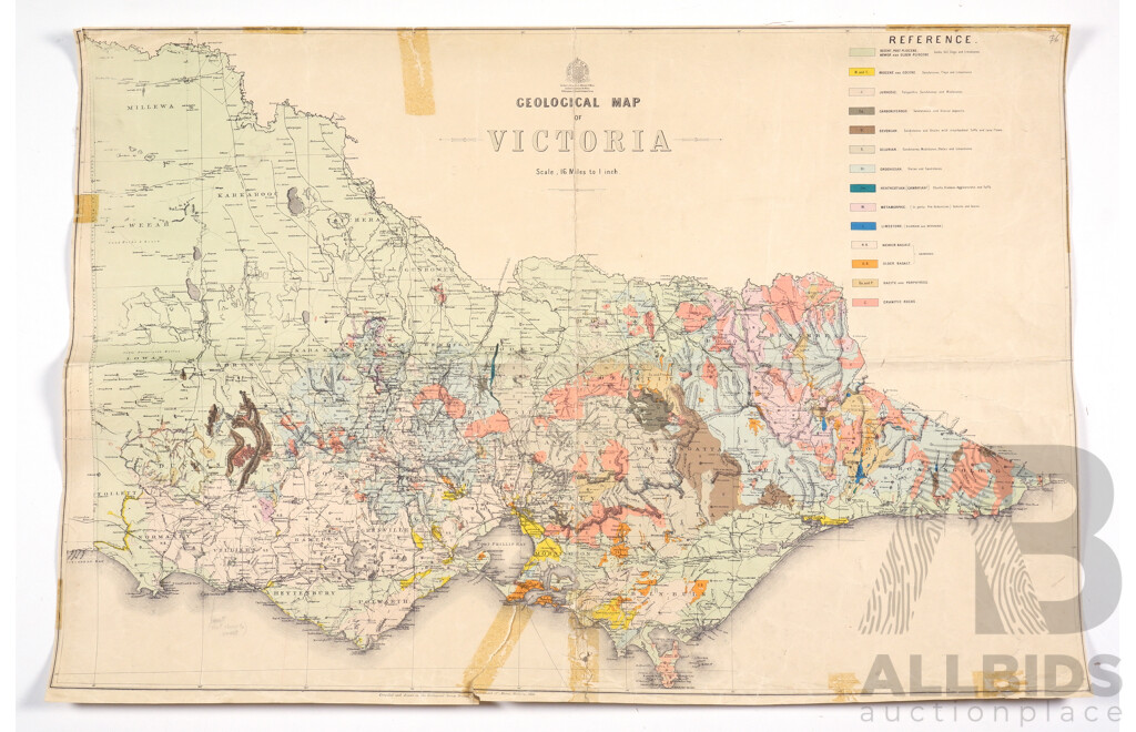 Geological Map of Victoria together with Offset Map Century Atlas of the World on Mercator's Projection - Showing Chief Countries and Their Colonies (2)