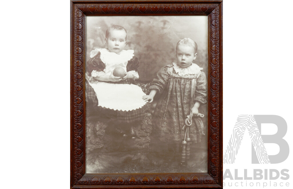 Framed Offset Print of Young Children of Northern England, 19th Century together with Pair of Offset Prints (3)