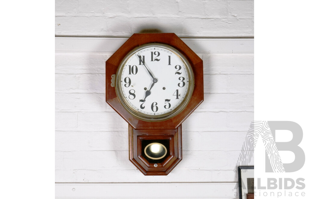 Antique Mahogany Cased Wall Regulator