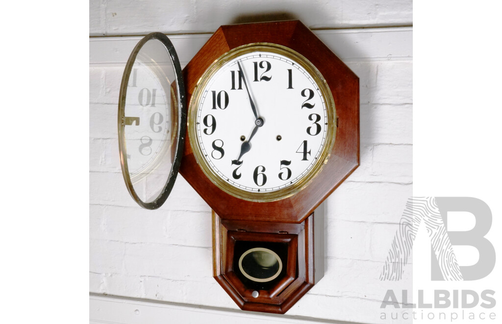 Antique Mahogany Cased Wall Regulator