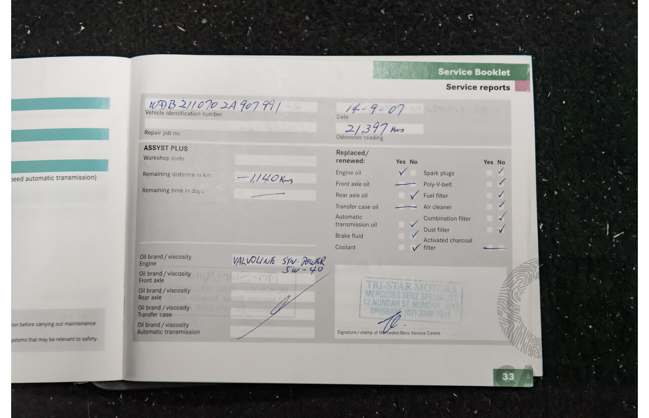 1/2006 Mercedes Benz E500 Avantgarde W211 MY06 UPGRADE 4d Sedan Black V8 5.0L