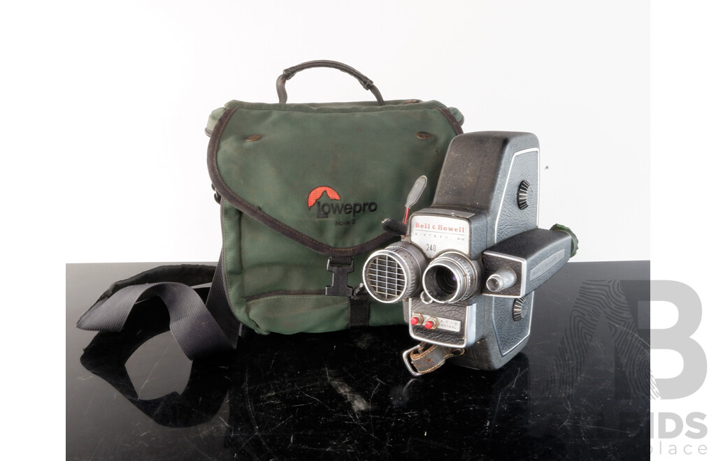 Vintage Bell and Howell Sixteen mm 240 Movie Camera with Later Modifications