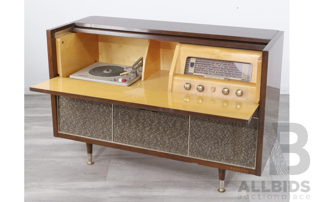 Retro Phillips Model 228 03 Turntable Radiogram Unit