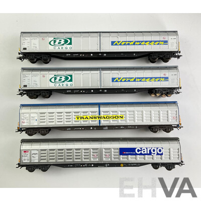 Deux Wagons Märklin 48055 – échelle H0 – Argentés – Neufs