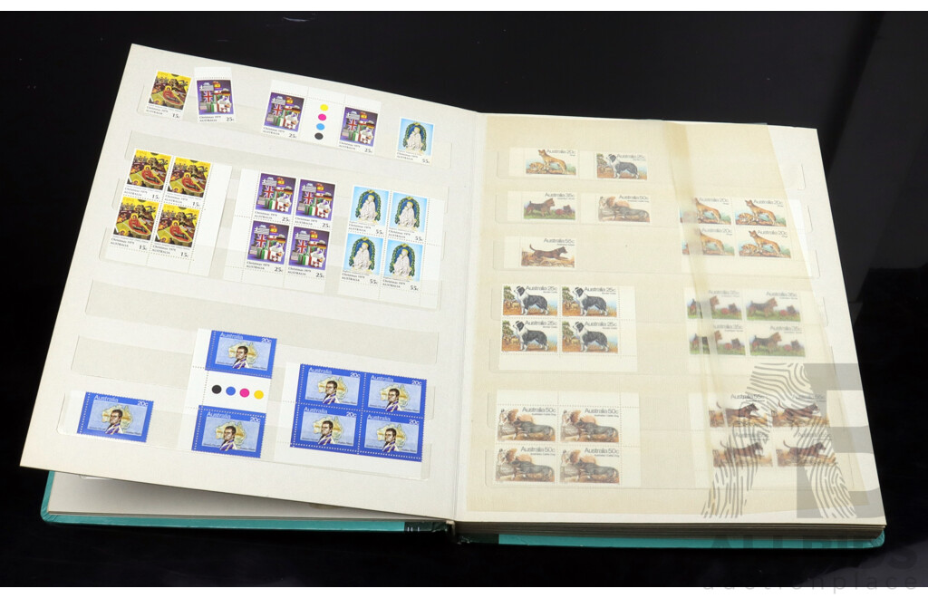 Australian Stamp Album, Blocks and Unhinged Years 1979, 1980, 1981, 1982