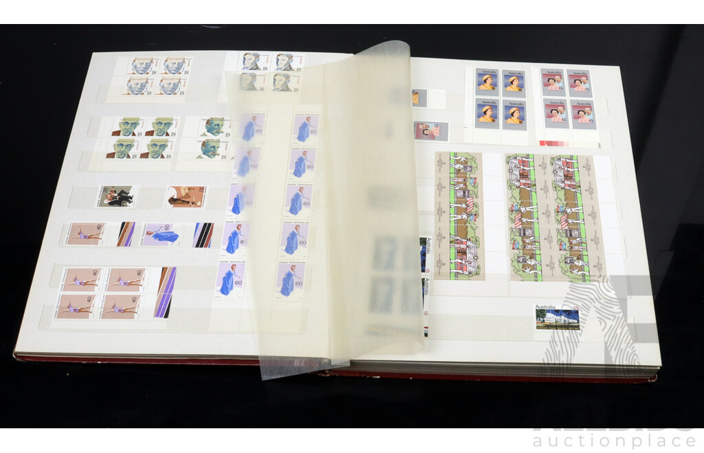 Australian Stamp Album, Blocks and Unhinged Years 1975, 1976, 1977, 1978, 1979