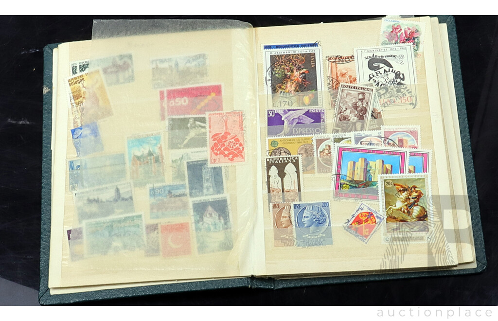 Collection of International Cancelled Stamp Albums From Singapore, United Kingdom, Netherlands and Many More