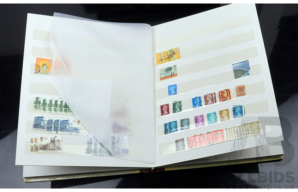 Collection of International Cancelled Stamp Albums From Singapore, United Kingdom, Netherlands and Many More
