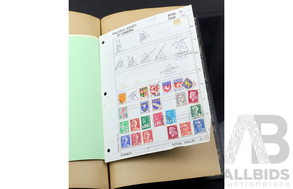 Collection of International Cancelled Stamp Albums From Singapore, United Kingdom, Netherlands and Many More