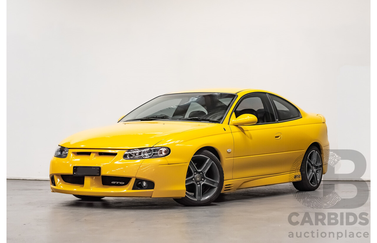 6/2003 Holden HSV Coupe GTO V2 2d Coupe Yellow Devil V8 5.7L