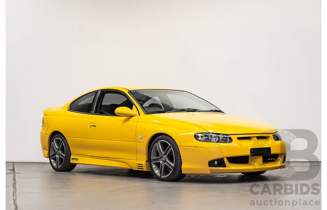 6/2003 Holden HSV Coupe GTO V2 2d Coupe Yellow Devil V8 5.7L